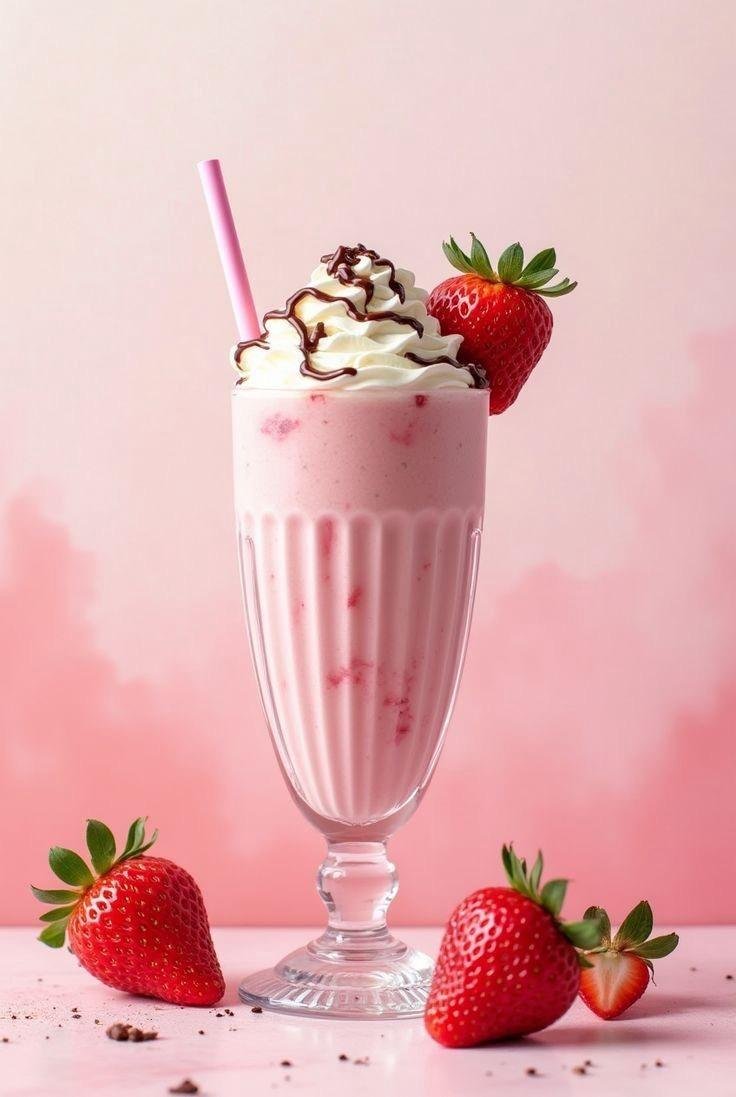 ميلك شيك فراولة